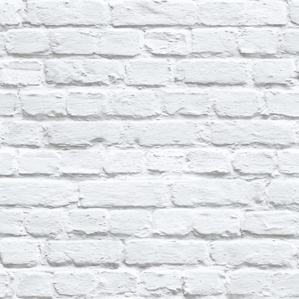 Muriva Painted White Brick Realistic Brick Effect Modern Wallpaper 102539