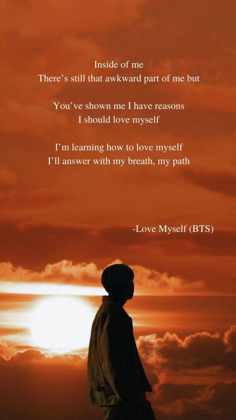 Answer: Love Myself by BTS Lyrics wallpaper