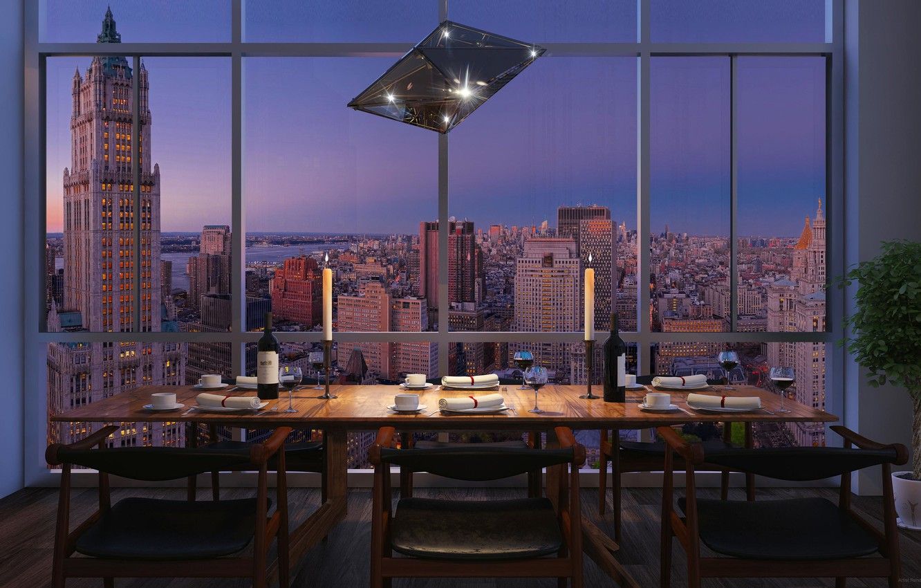 Wallpaper Manhattan, luxury, apartments, overview image for desktop, section интерьер