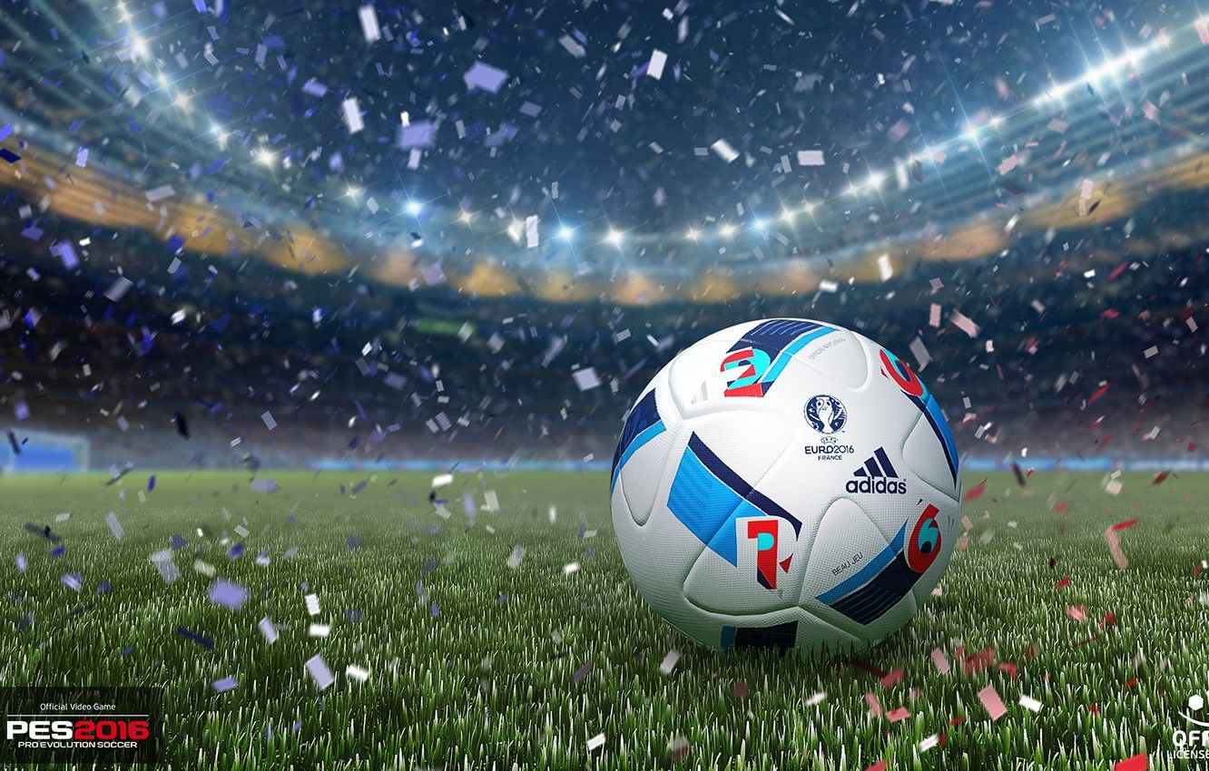 Wallpaper lawn, the ball, adidas, stadium, PES euro Euro - for desktop, section спорт
