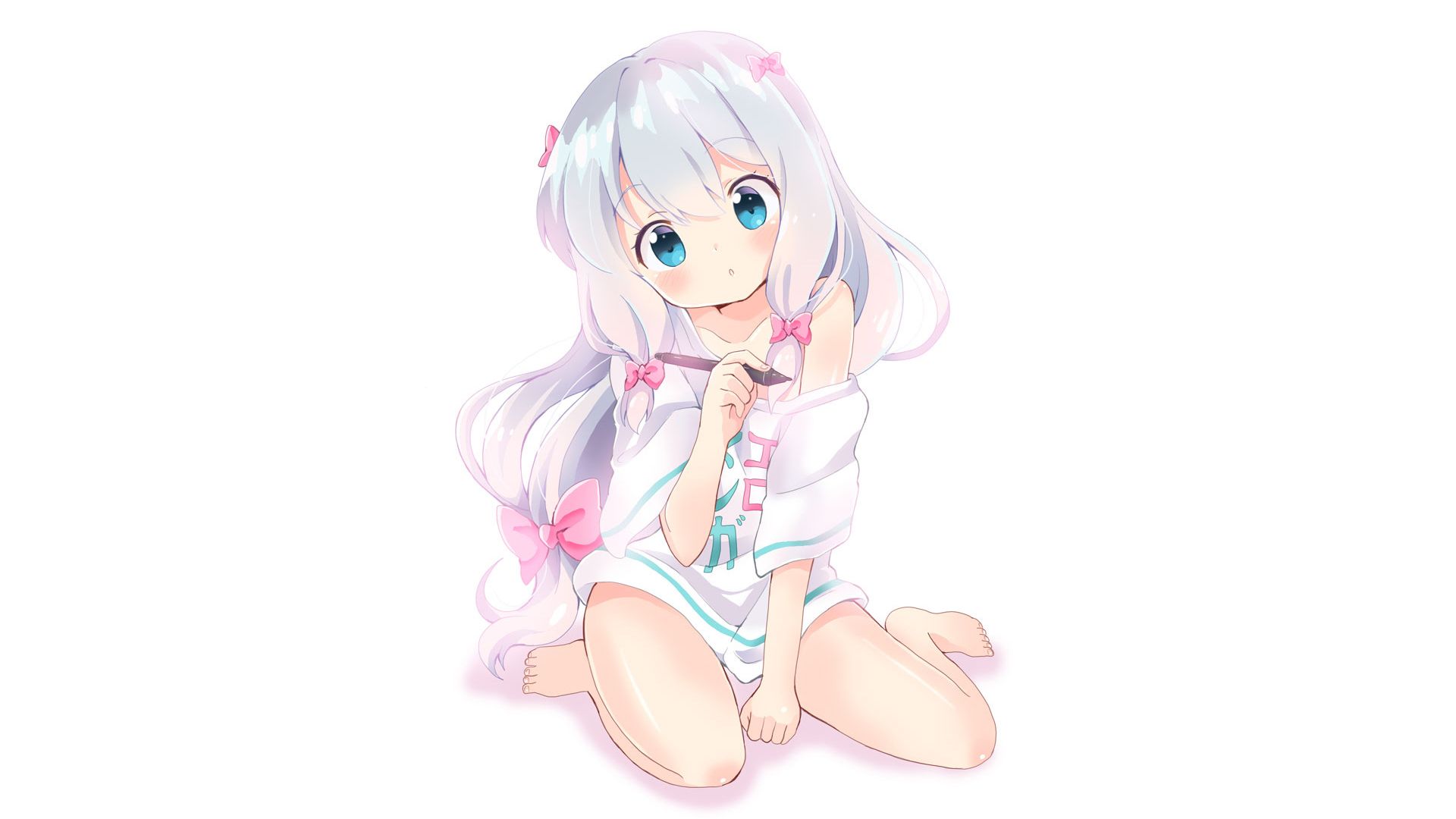 Desktop Wallpaper Cute, Anime, Sagiri Izumi, Minimal, HD Image, Picture, Background, C4d6f1