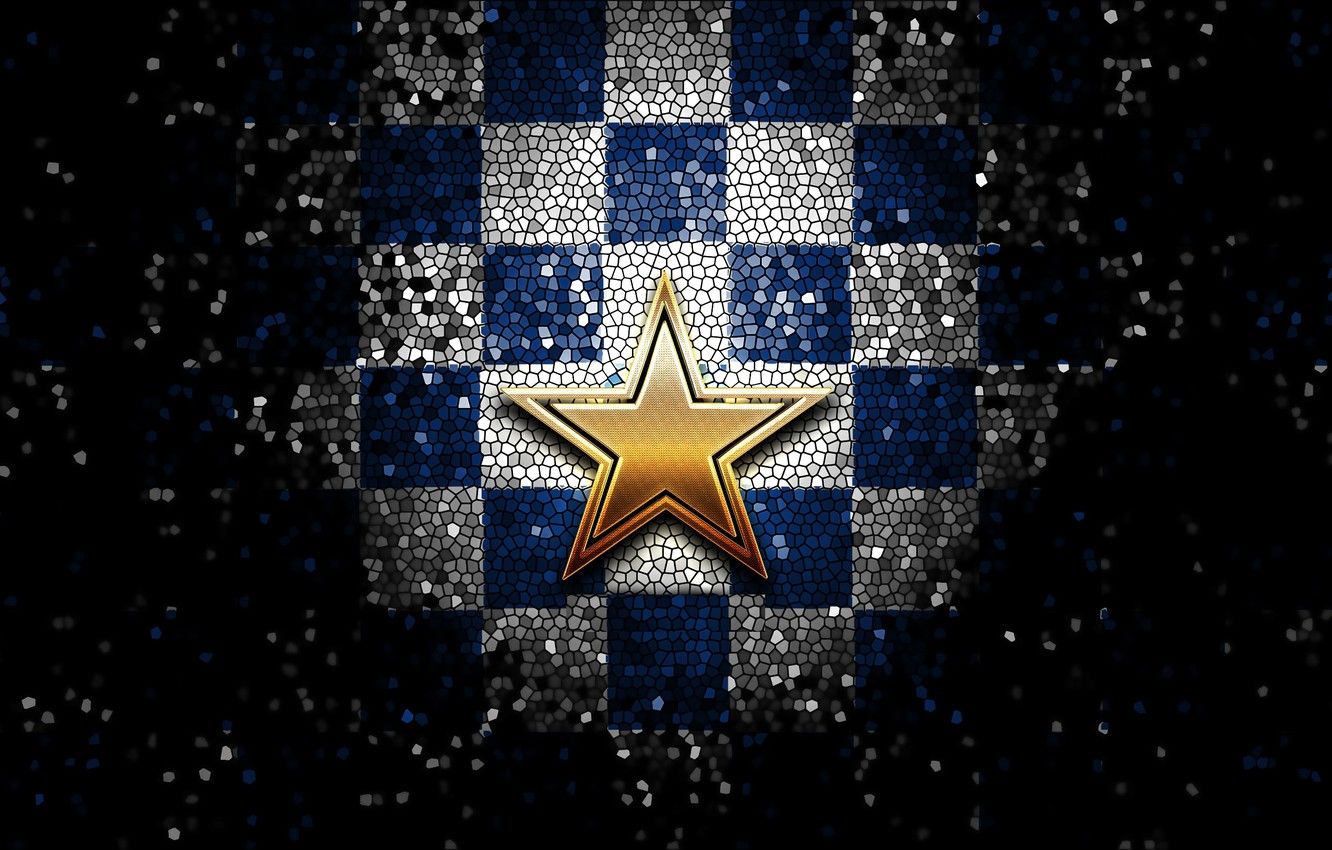 Wallpaper wallpaper, sport, logo, NFL, glitter, checkered, Dallas Cowboys image for desktop, section спорт