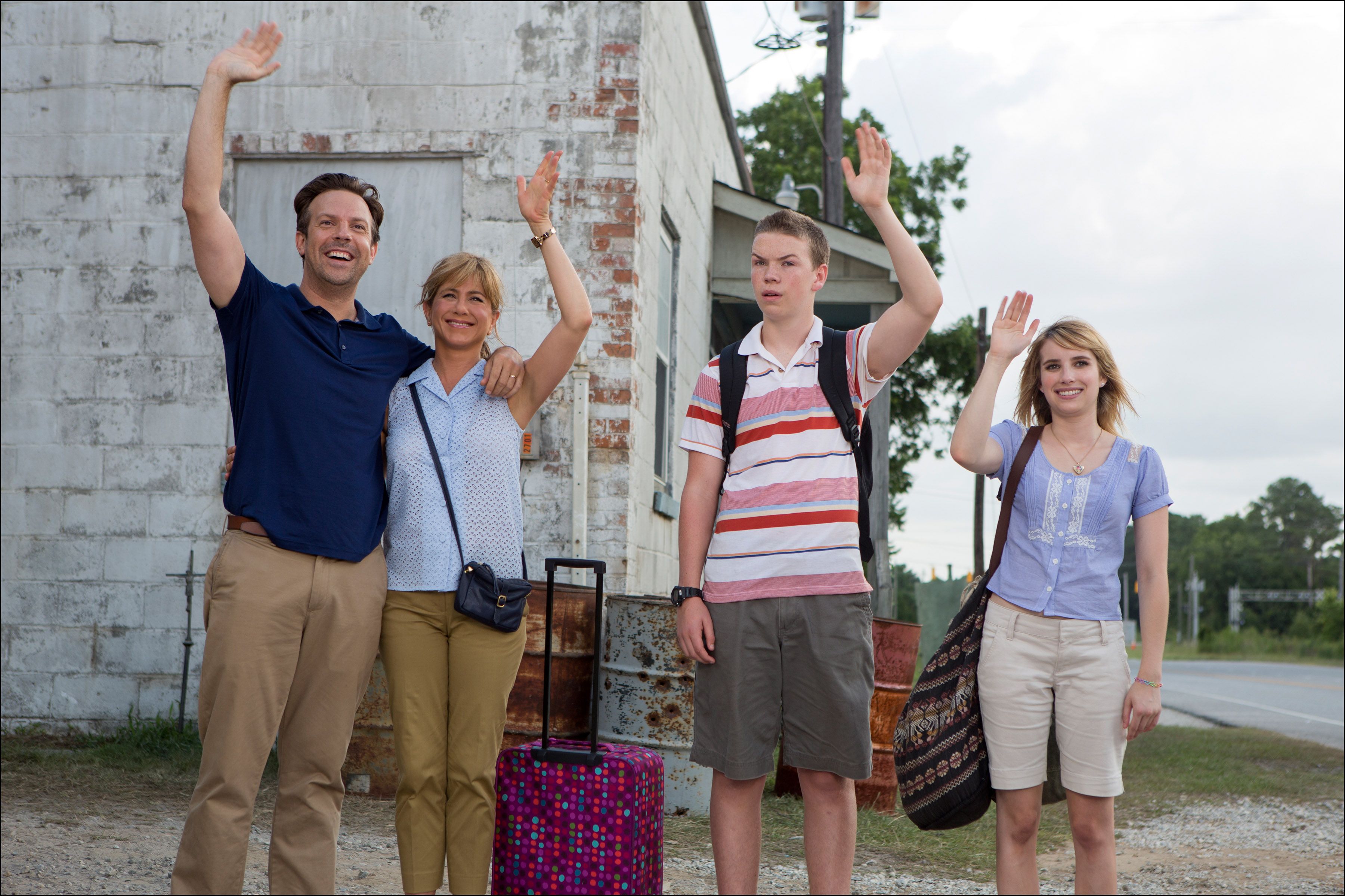 WE'RE THE MILLERS Image. WE'RE THE MILLERS Stars Jason Sudeikis, Jennifer Aniston, and Nick Offerman