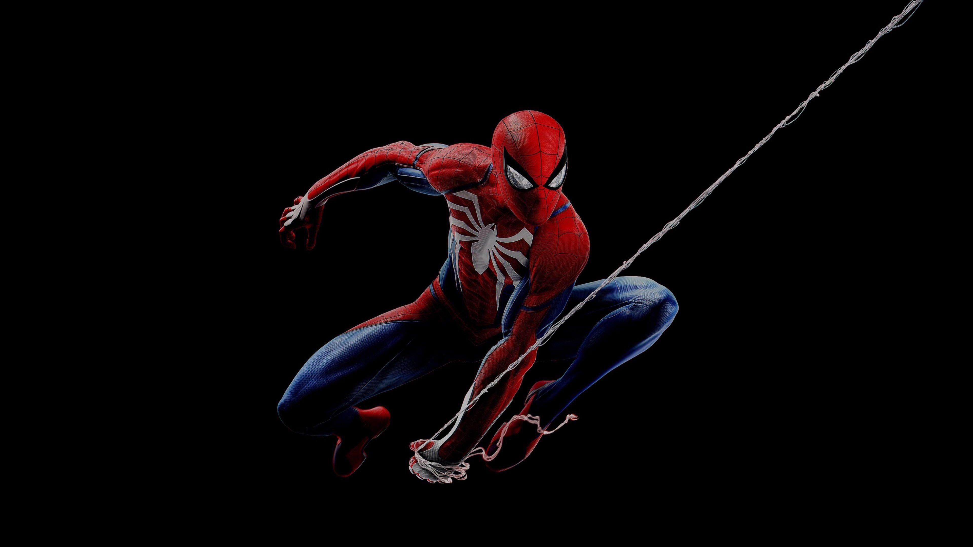 Wallpaper Spider Man, Marvel Comics, PS PlayStation Dark Background, 4K, Black Dark,. Wallpaper For IPhone, Android, Mobile And Desktop