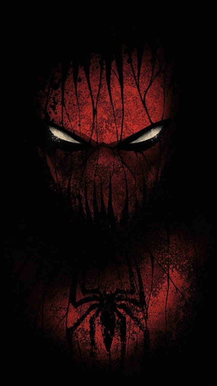 Red and black, spiderman, minimal, 720x1280 wallpaper. Deadpool wallpaper, Deadpool, Spiderman