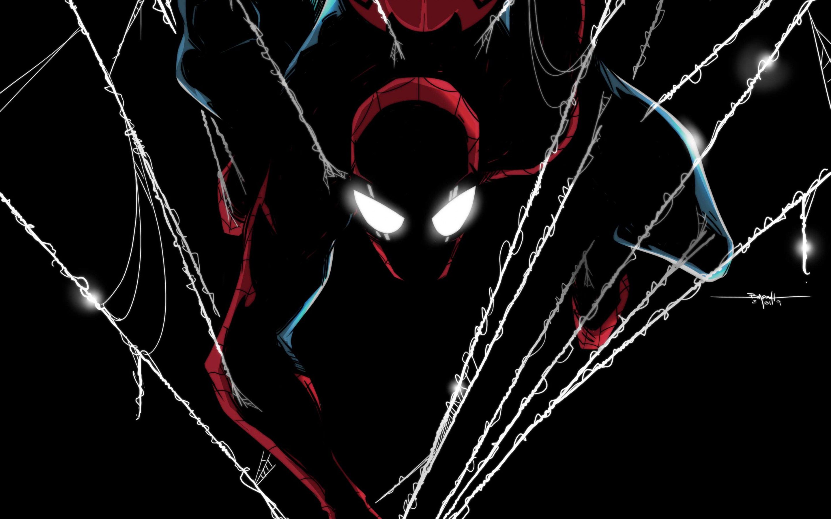 Spider Man 4K Wallpaper, Dark, Artwork, Graphics CGI