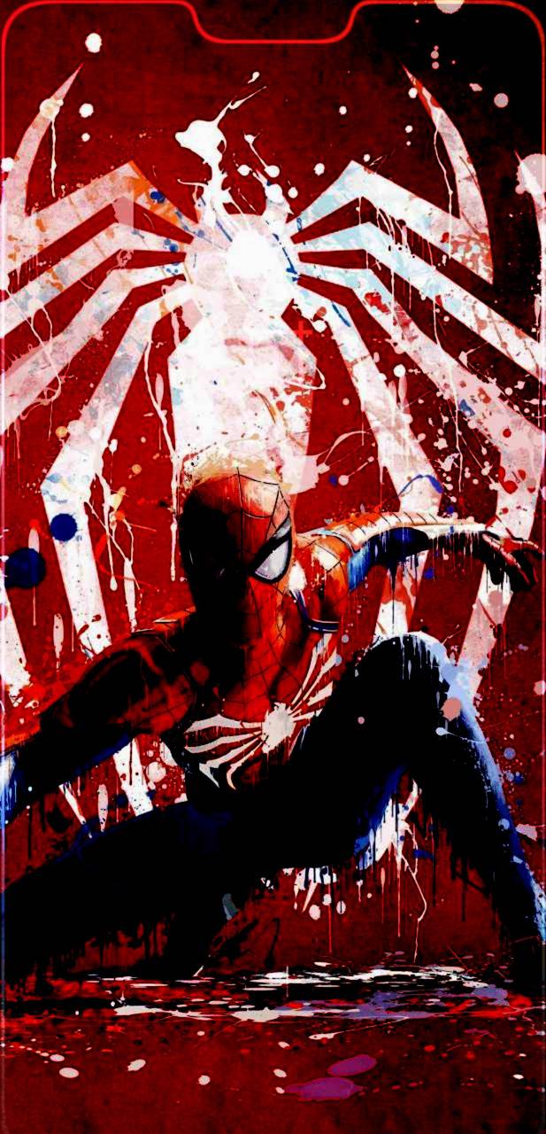 Spiderman dark notch wallpaper