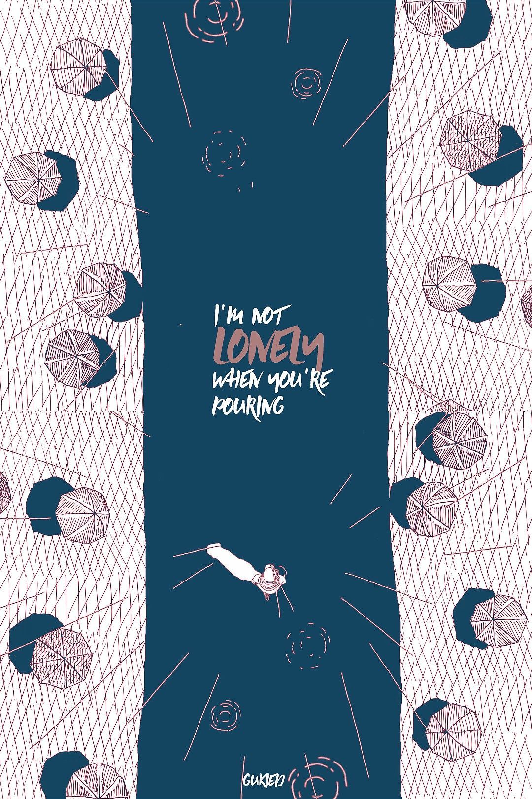 RM 'forever rain'. Wallpaper ponsel, Ilustrasi, Latar belakang