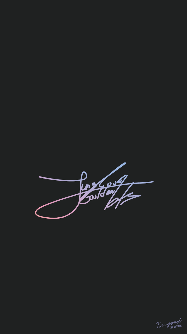 BTS Jungkook Signature wallpaper lockscreen kpop. Bts, Wallpaper ponsel, Tanda
