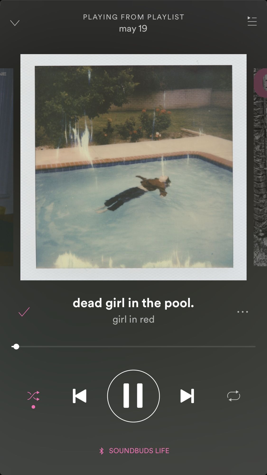 dead girl in the pool. -girl in red. Aesthetic songs, Indie music, Spotify music