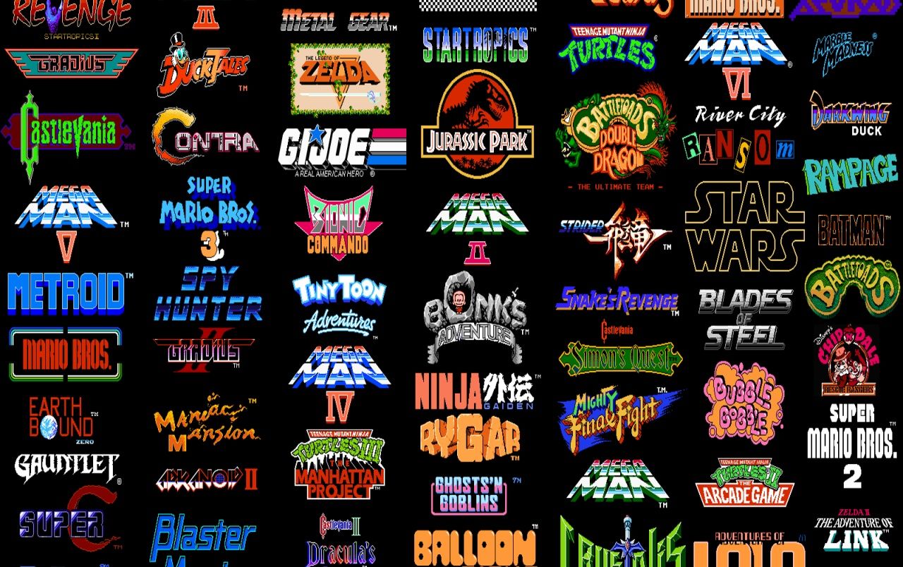 Nes Wallpaper Video Game Logos