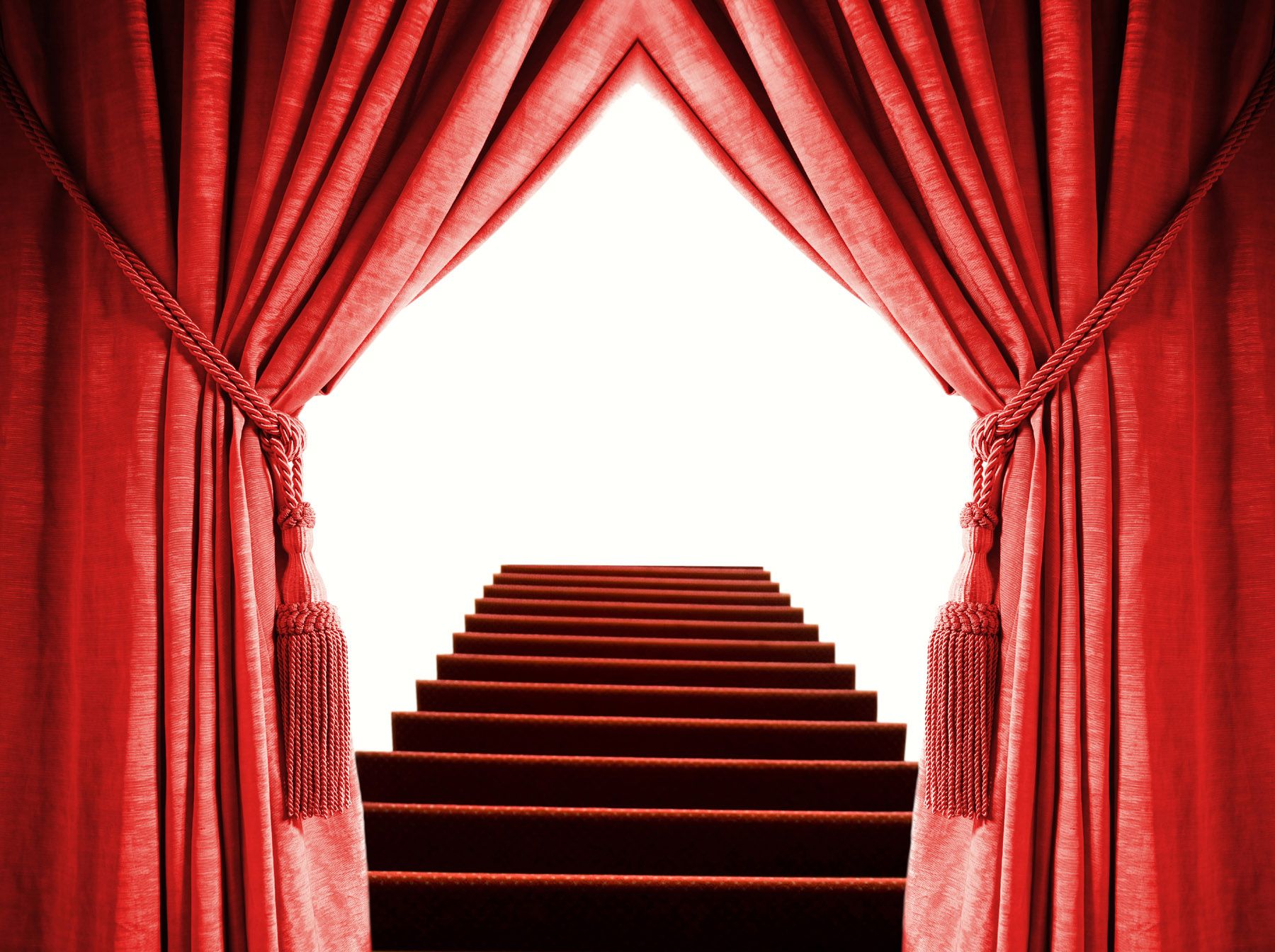 Red curtain and stair material 27578 color theme