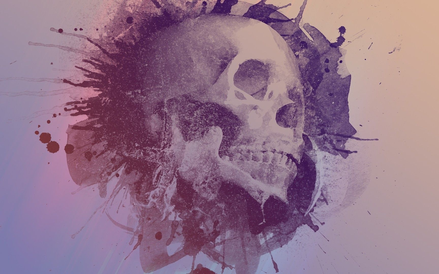 #simple background, #paint splatter, #artwork, #people, #digital art, #skull, #painting, #teeth, wallpaper. Mocah.org HD Wallpaper
