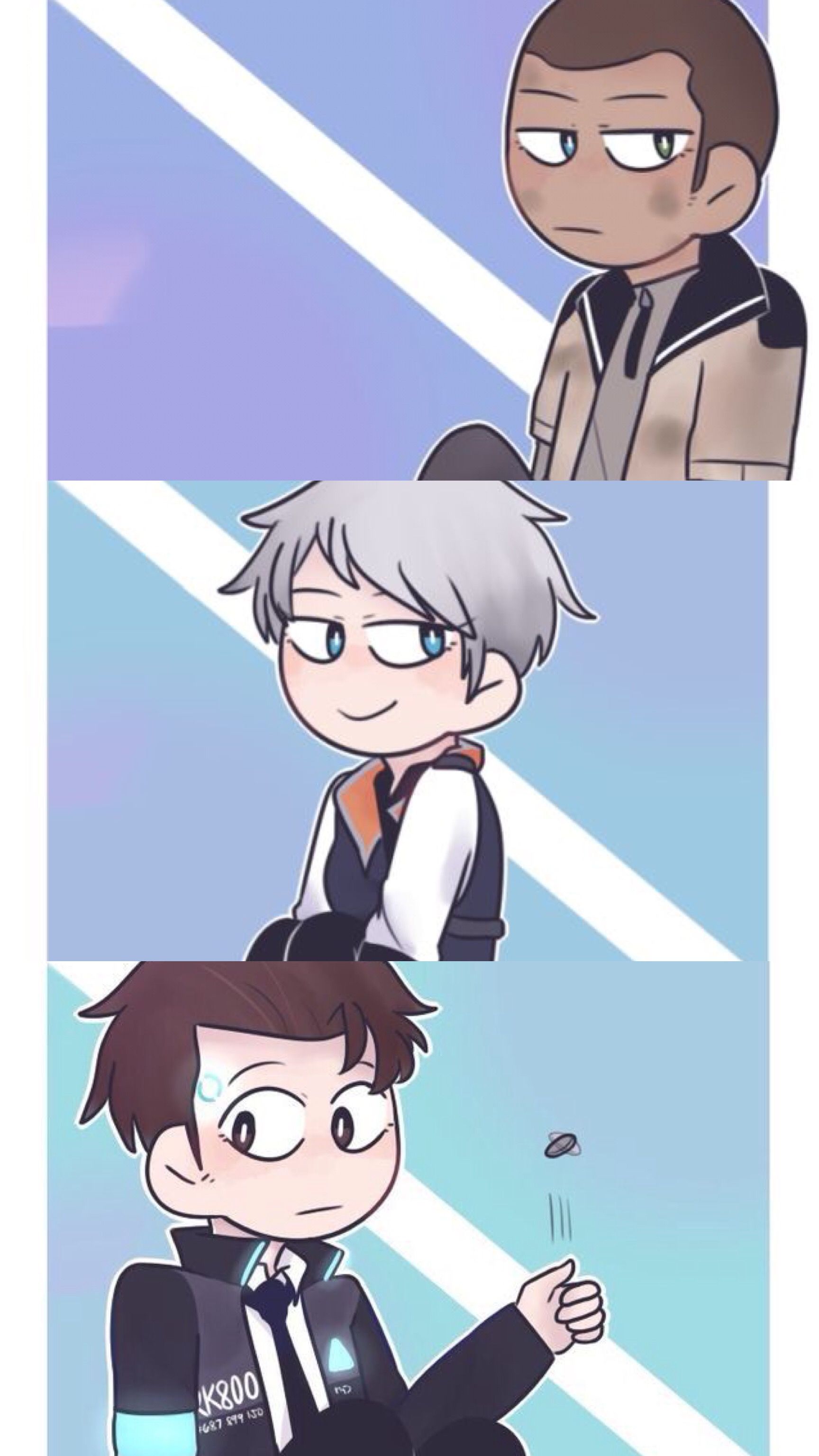 Chibi DBH wallpaper. Detroit being human, Detroit become human, Chibi