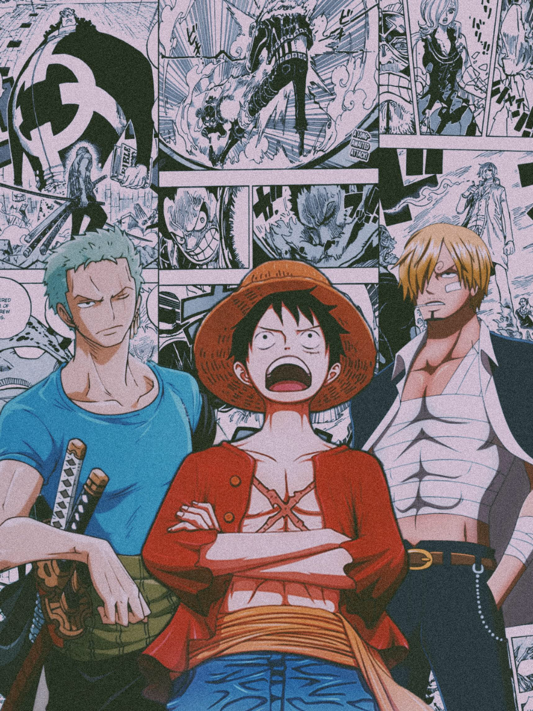 Trio of Monsters. Manga anime one piece, One piece wallpaper iphone, One piece luffy