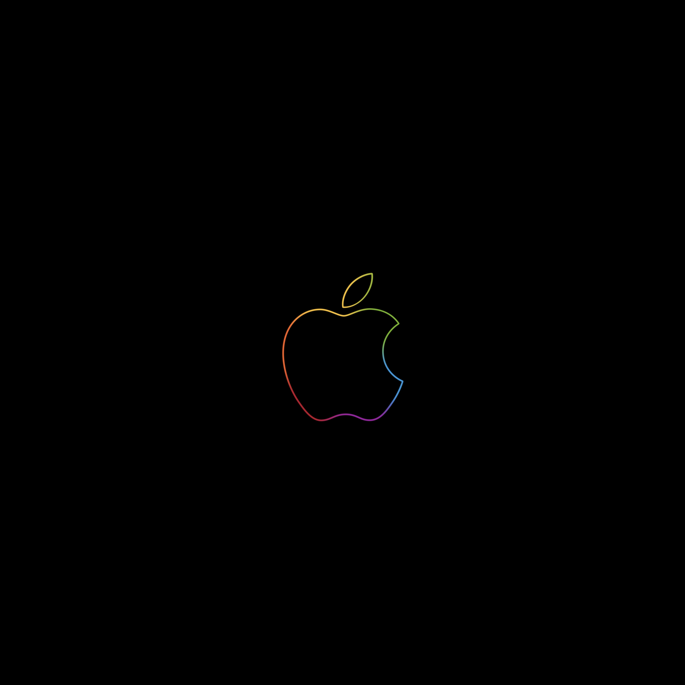 Apple logo Wallpaper 4K, Colorful, Outline, Technology