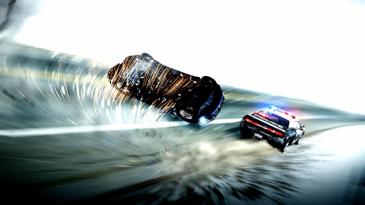Need for Speed Hot Pursuit Police Crash Roll Accident wallpaperx1440