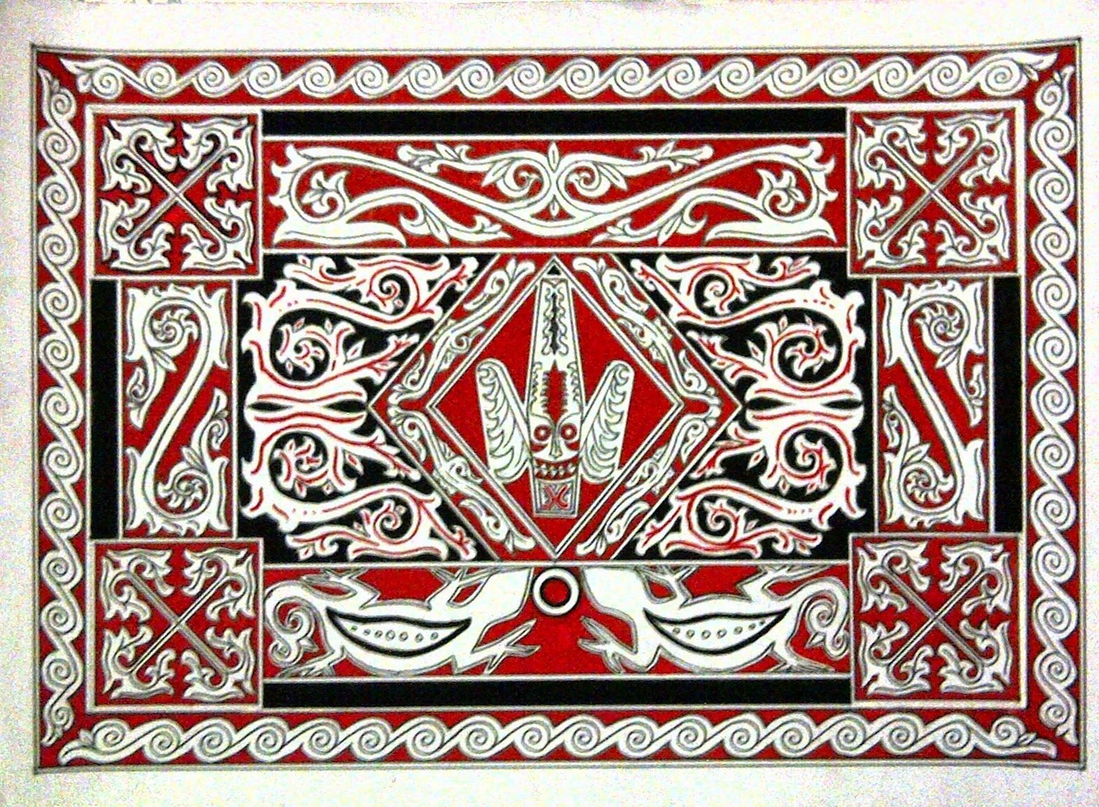 Typical Painting Of Batak Pakpak Dairi. Seni, Ornamen, Seni Rupa
