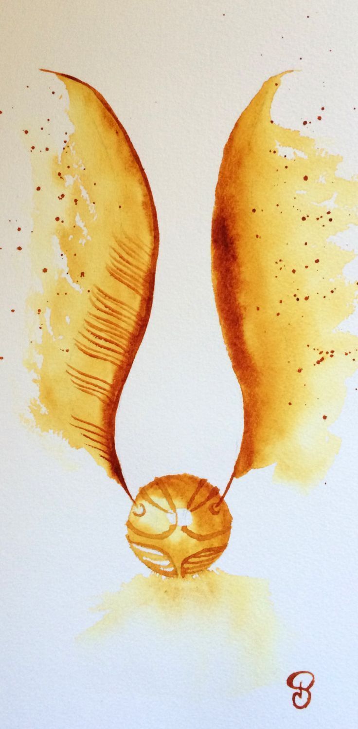 Modern Watercolor, The Golden Snitch, the Snitch, Harry Potter, Art Digital download, ready t. Arte de harry potter, Harry potter fondos de pantalla, Harry potter