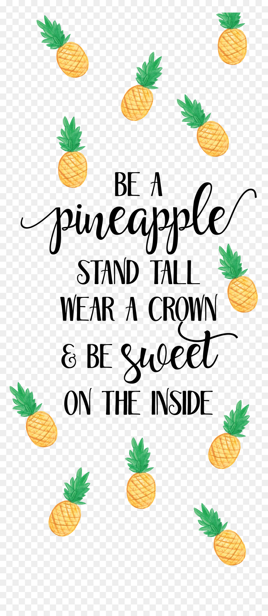 Pineapple Wallpaper Quotes, HD Png Download