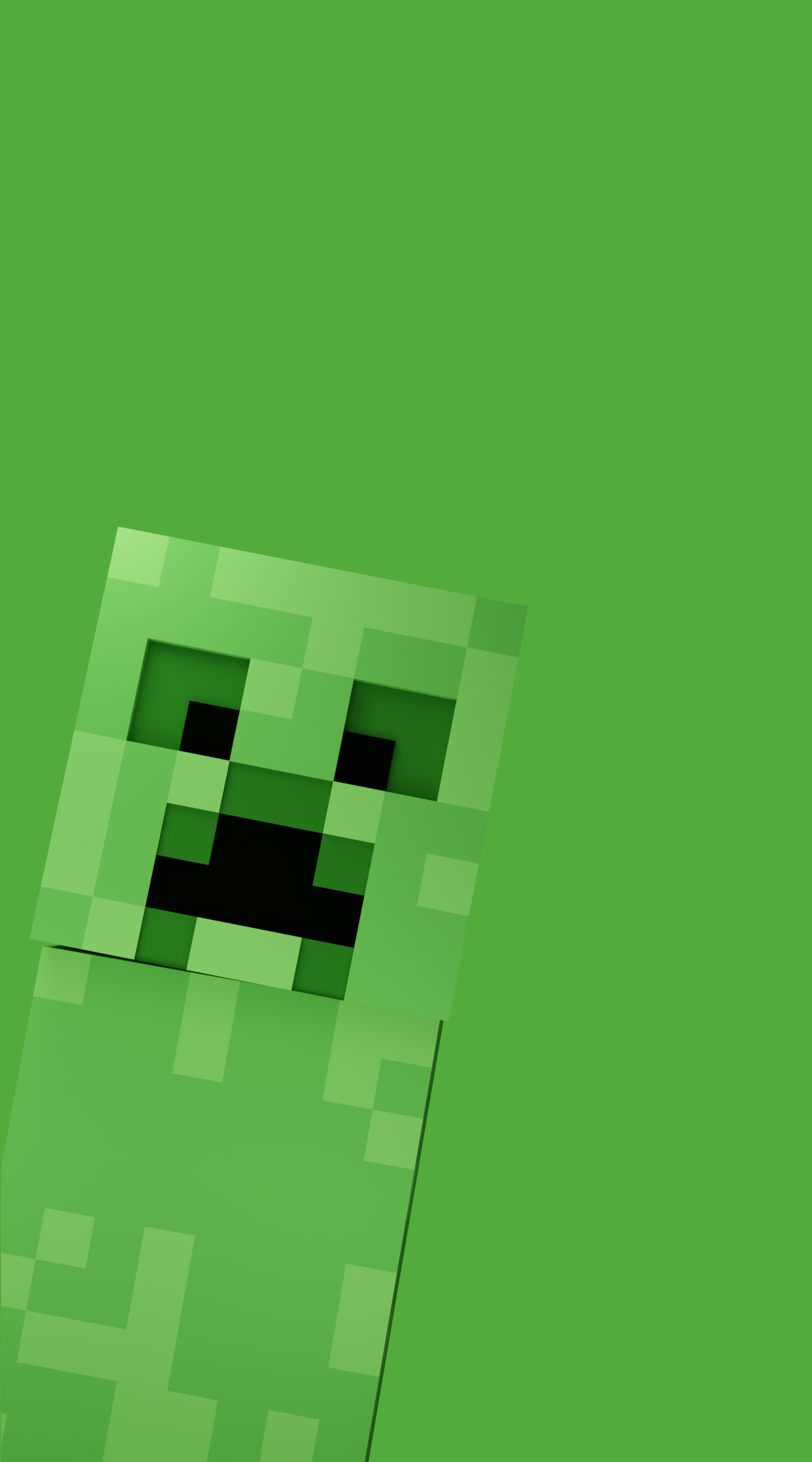 A simple mobile wallpaper of a Creeper