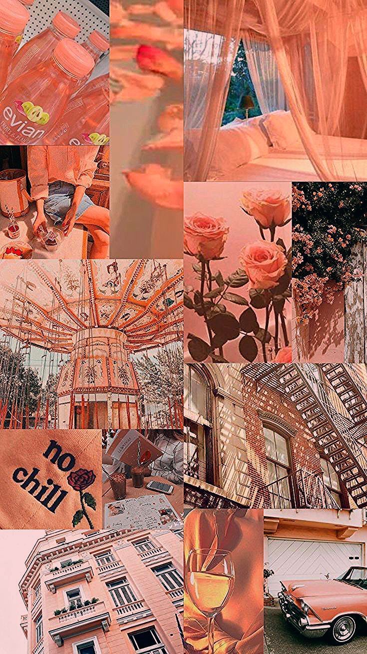 Aesthetic #aesthetic pastel #background #collage #color #cute #music #peach #Peachy. Aesthetic pastel wallpaper, Aesthetic wallpaper, Aesthetic iphone wallpaper