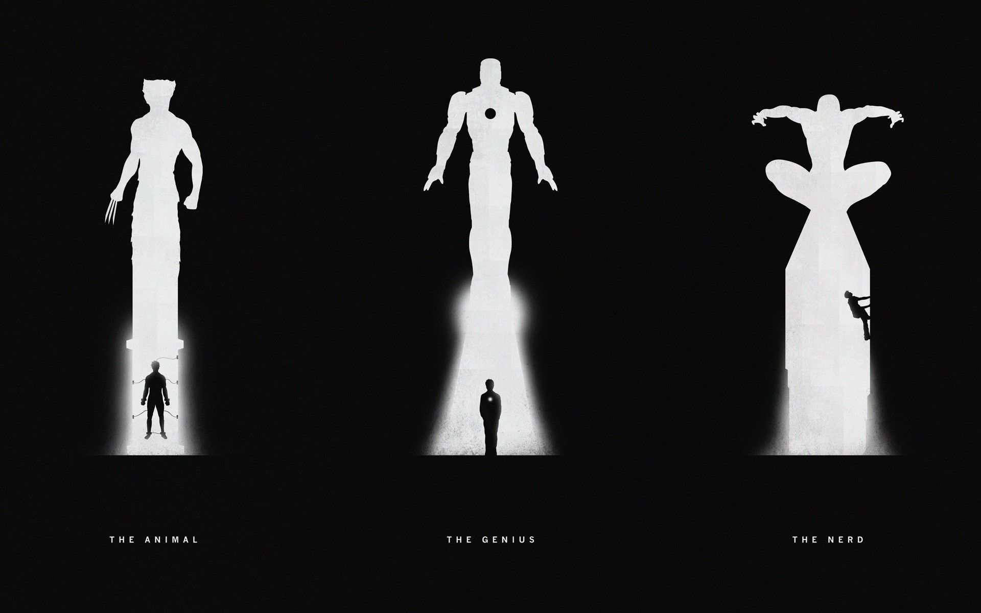 Superhero silhouettes Wallpaper. Avengers wallpaper, Superhero silhouette, Black spiderman