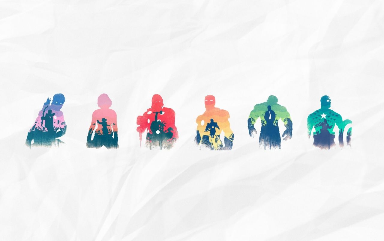 The Avengers Silhouettes wallpaper. The Avengers Silhouettes