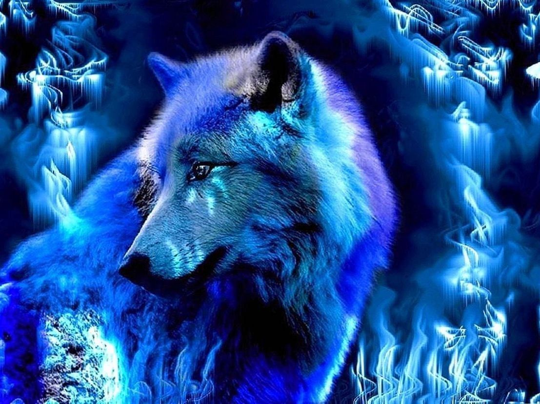 Fantasy Ice Wolf Wallpaper