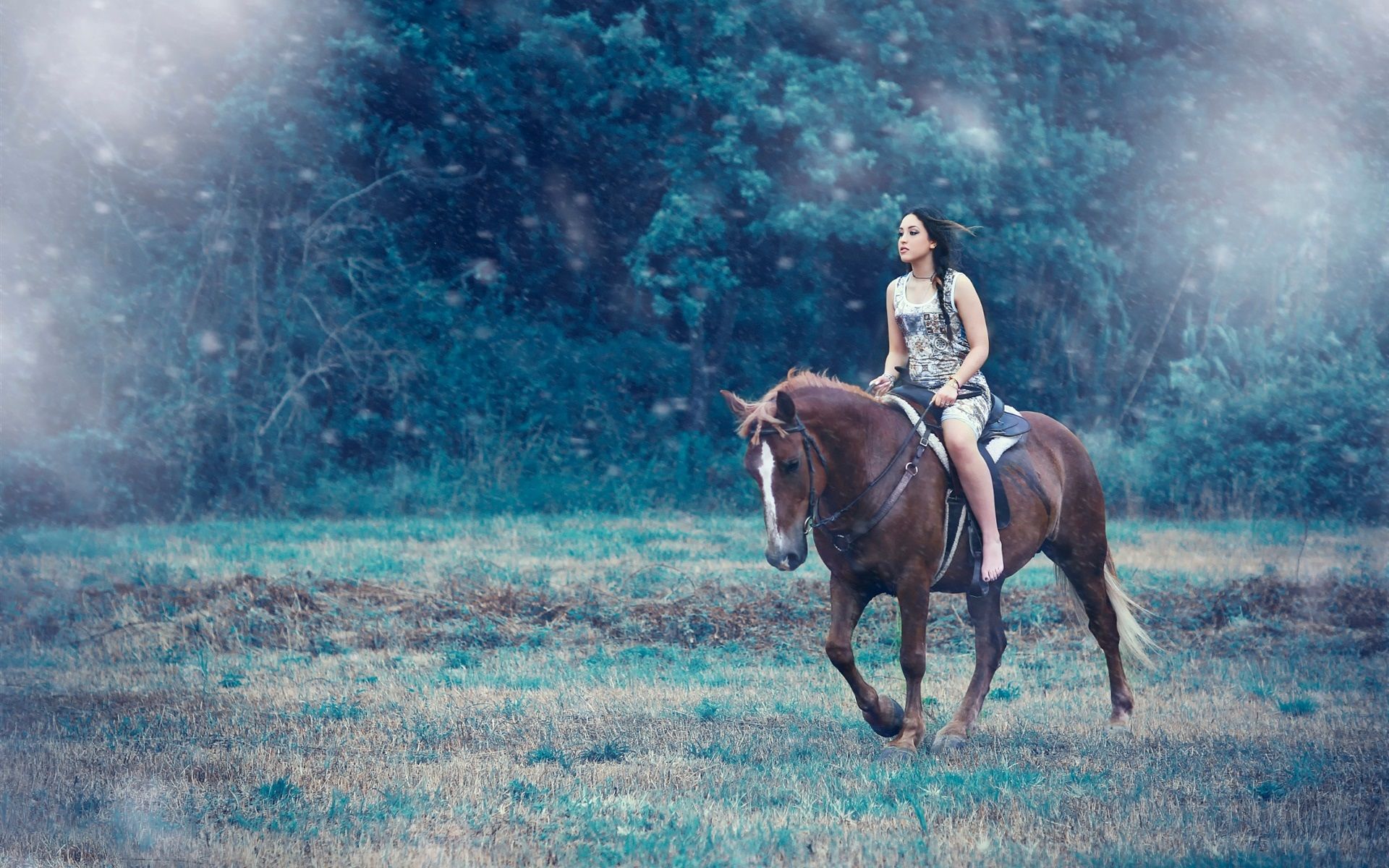 Wallpaper Girl riding horse 1920x1200 HD Picture, Image
