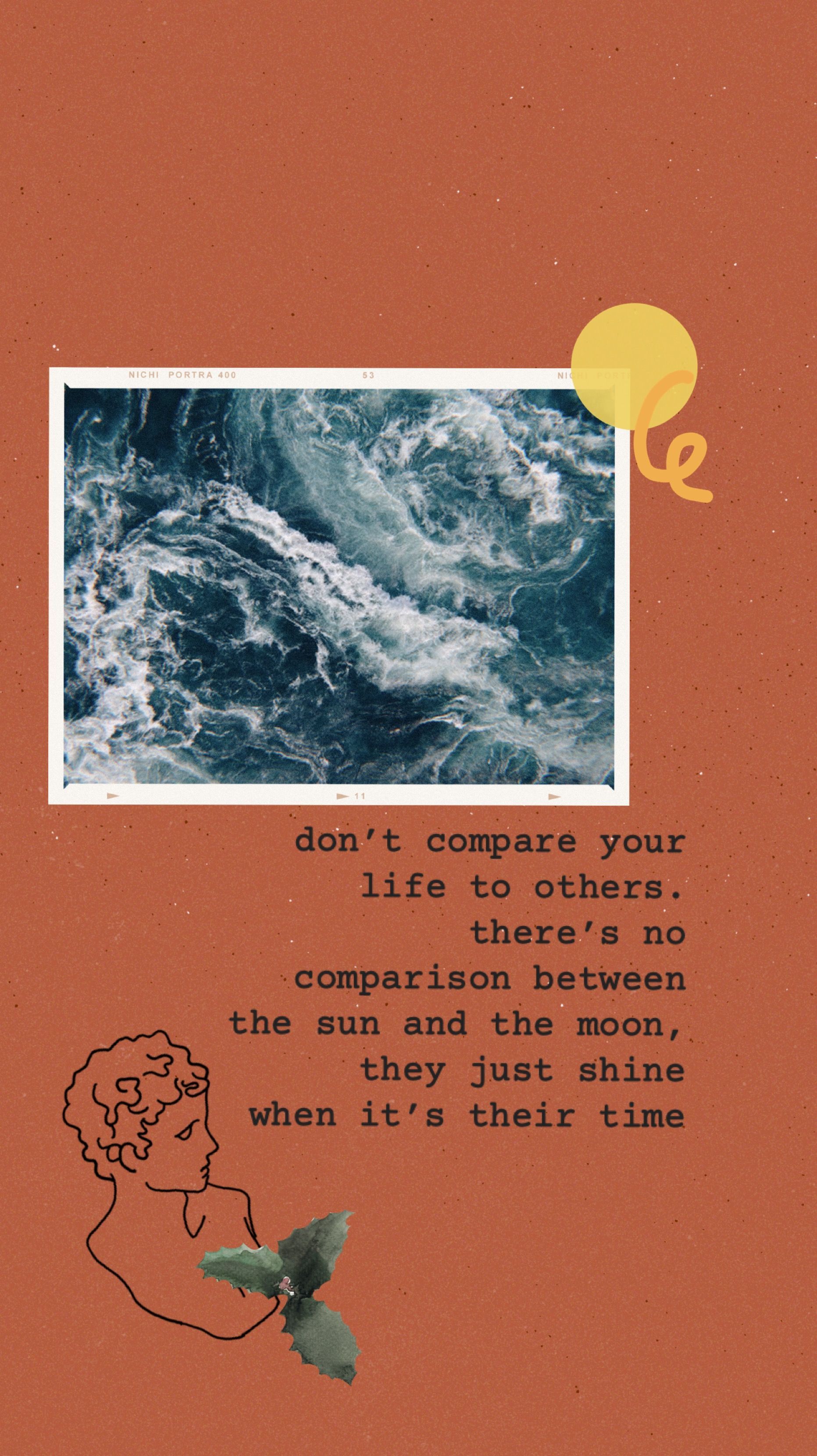 Comparison quote iphone wallpaper. fits iphone xr!. Positive wallpaper, Wallpaper iphone quotes, Aesthetic iphone wallpaper