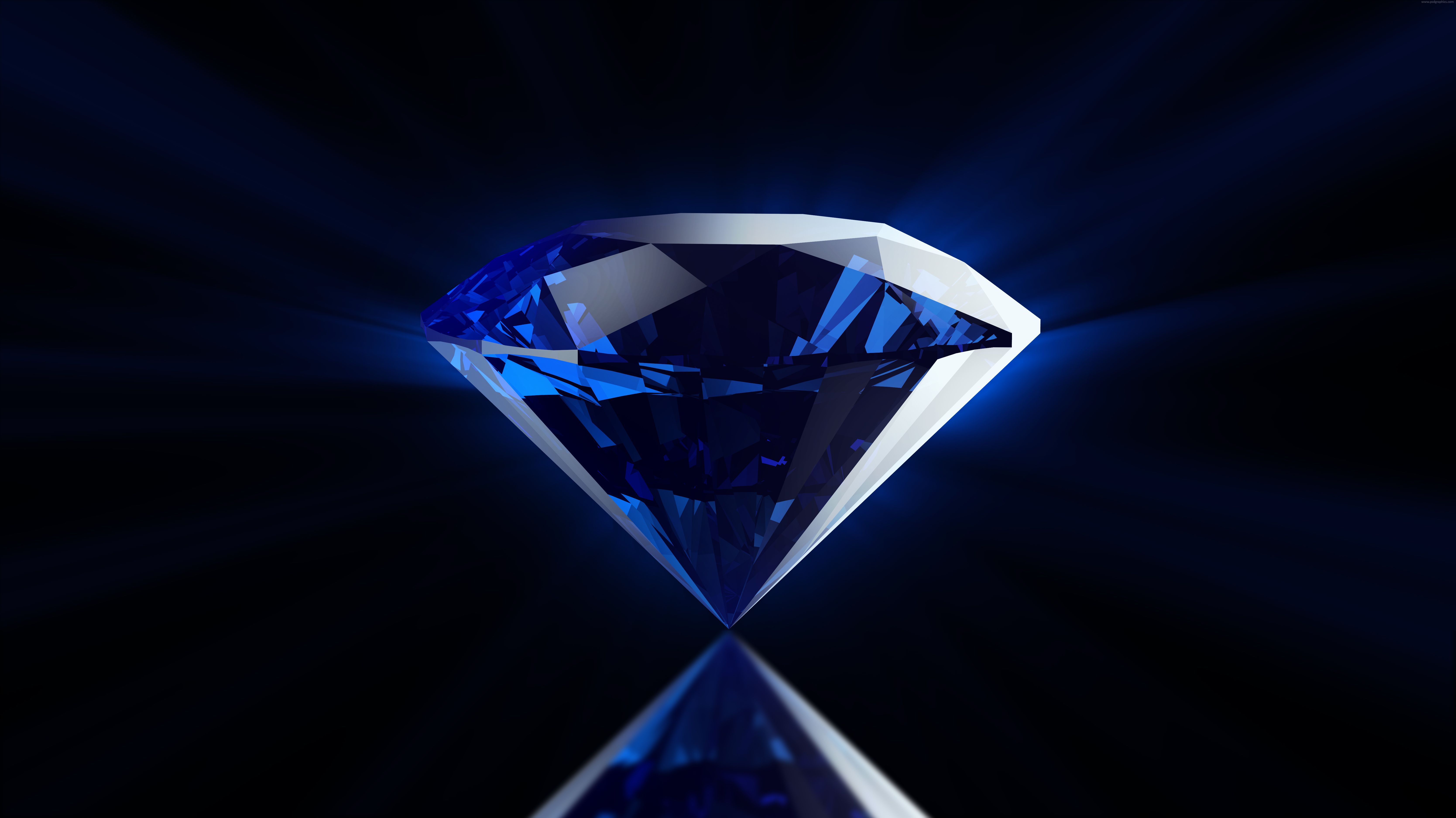 Jewelry Black and White Photography. Blue diamond background. PSDGraphics. Diamond background, Blue diamond, Diamond wallpaper