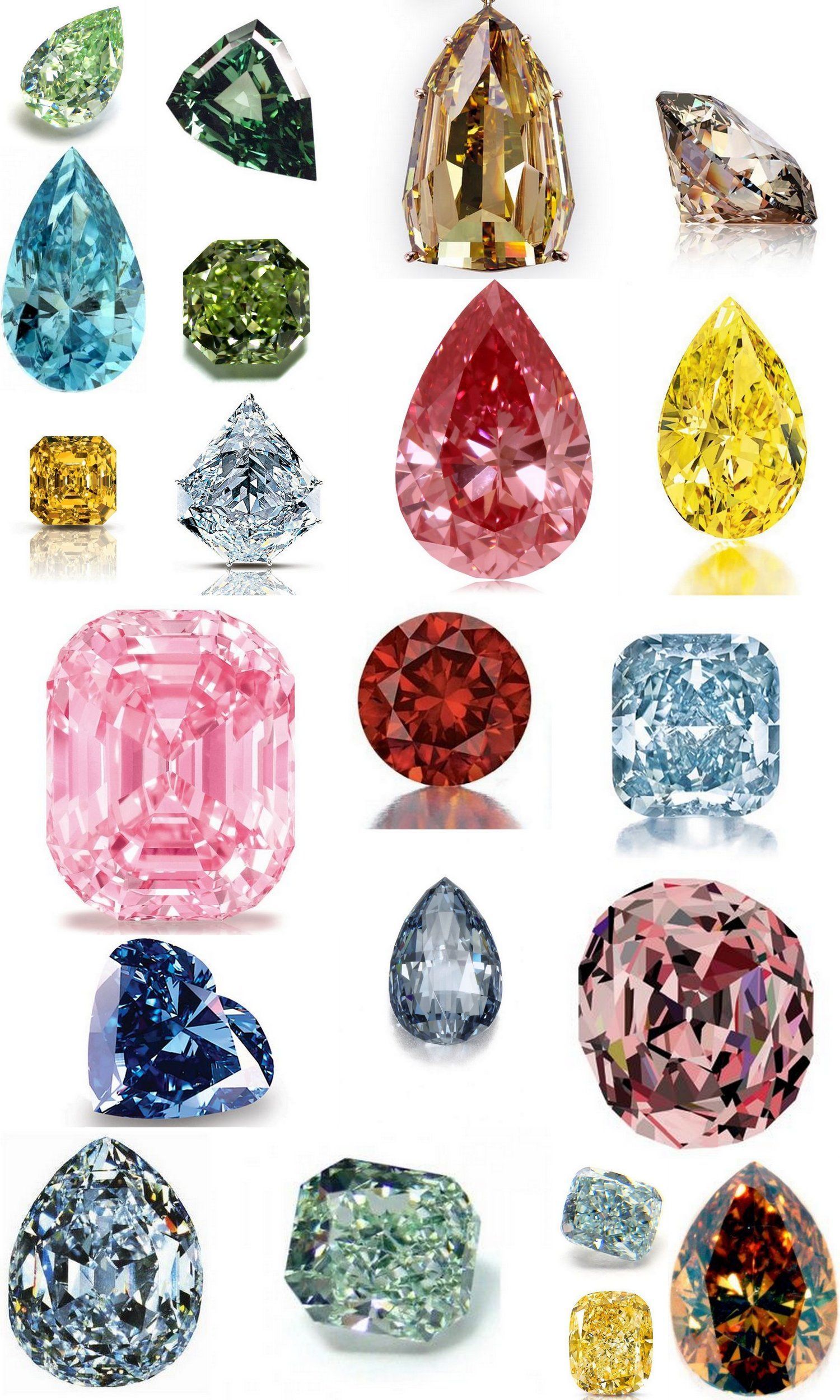 Colored diamonds, Minerals and gemstones, Gems jewelry