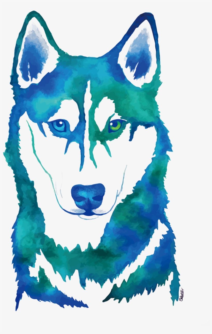 Siberian Husky Watercolor Painting Canidae Husky Wallpaper iPhone Transparent PNG Download