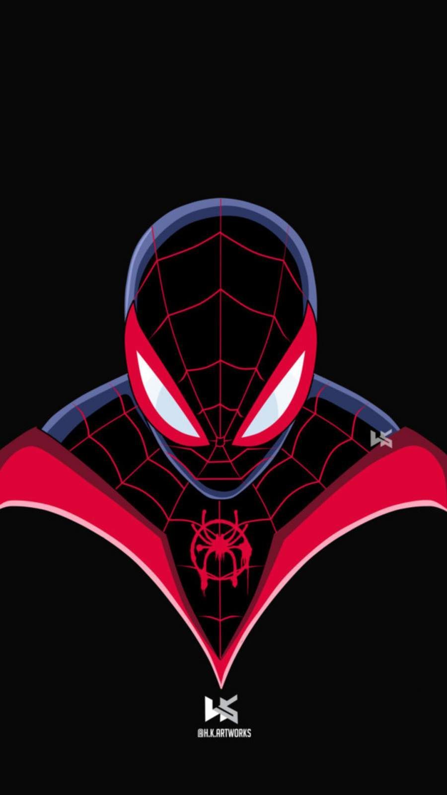 Spiderman Miles Morales Art IPhone Wallpaper. Spiderman, Cool wallpaper for phones, Miles morales