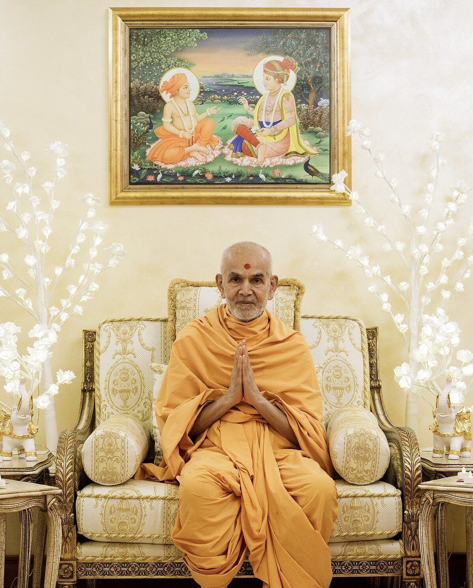 Neasden Temple - #OnThisDay we celebrate the 85th birthday of His Holiness #MahantSwami Maharaj, spiritual leader of His saintliness, humility and selfless service continue to inspire countless spiritual aspirants around