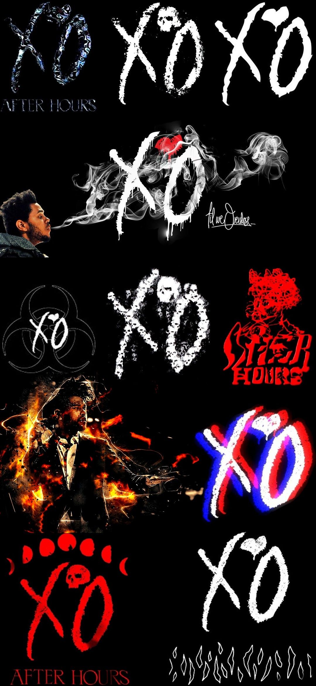 Custom The Weeknd wallpaper. Made by using multiple XO logo designs :)