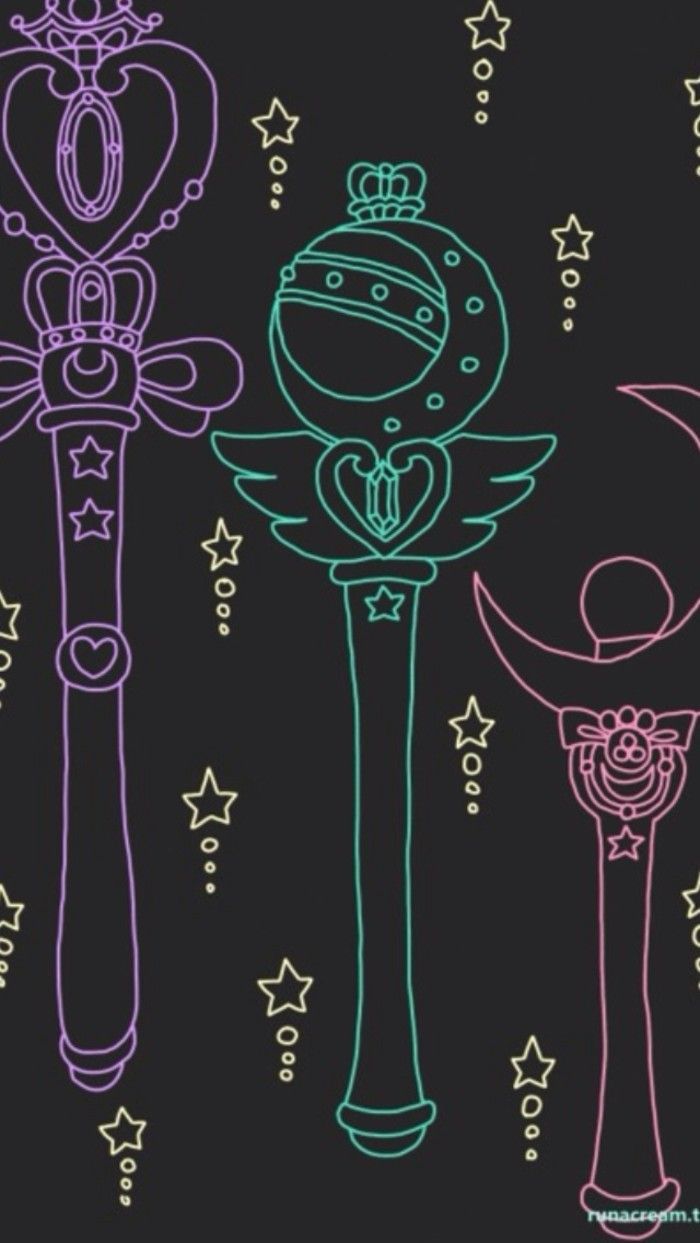 ⋈*⋆愤怒de小_来自愤怒de小他的她的图片分享-堆糖. Sailor moon wallpaper, Crystal iphone wallpaper, Sailor moon wands