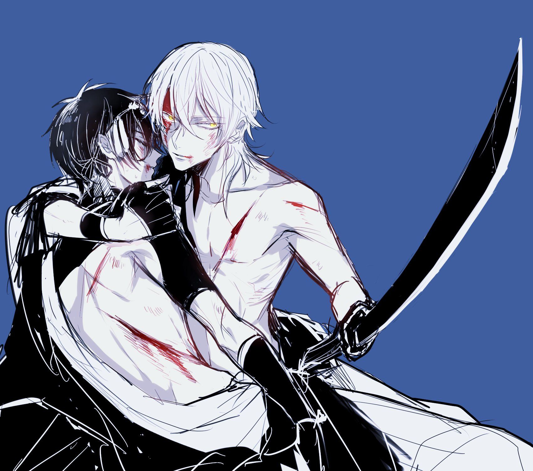 Touken Ranbu Tsurumaru Kuninaga Mikazuki Munechika Tachi Injury wallpaperx1500