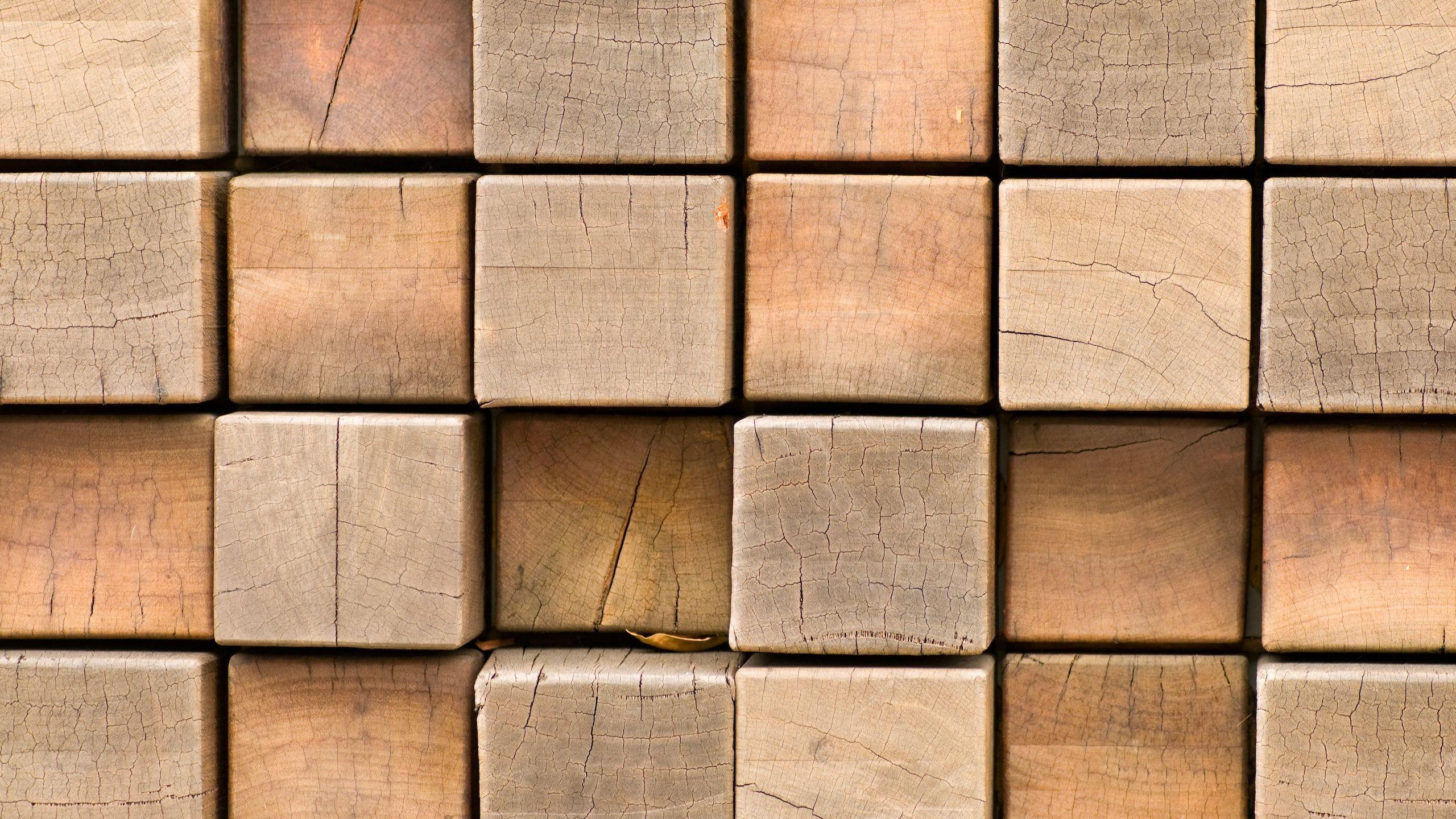 HD Square wood logs Wallpaper