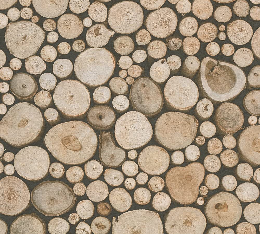 A.S. Creation 95836 1 Wood Log Wallpaper, Roll Size: 10.05m X 0.53m: Amazon.co.uk: DIY & Tools