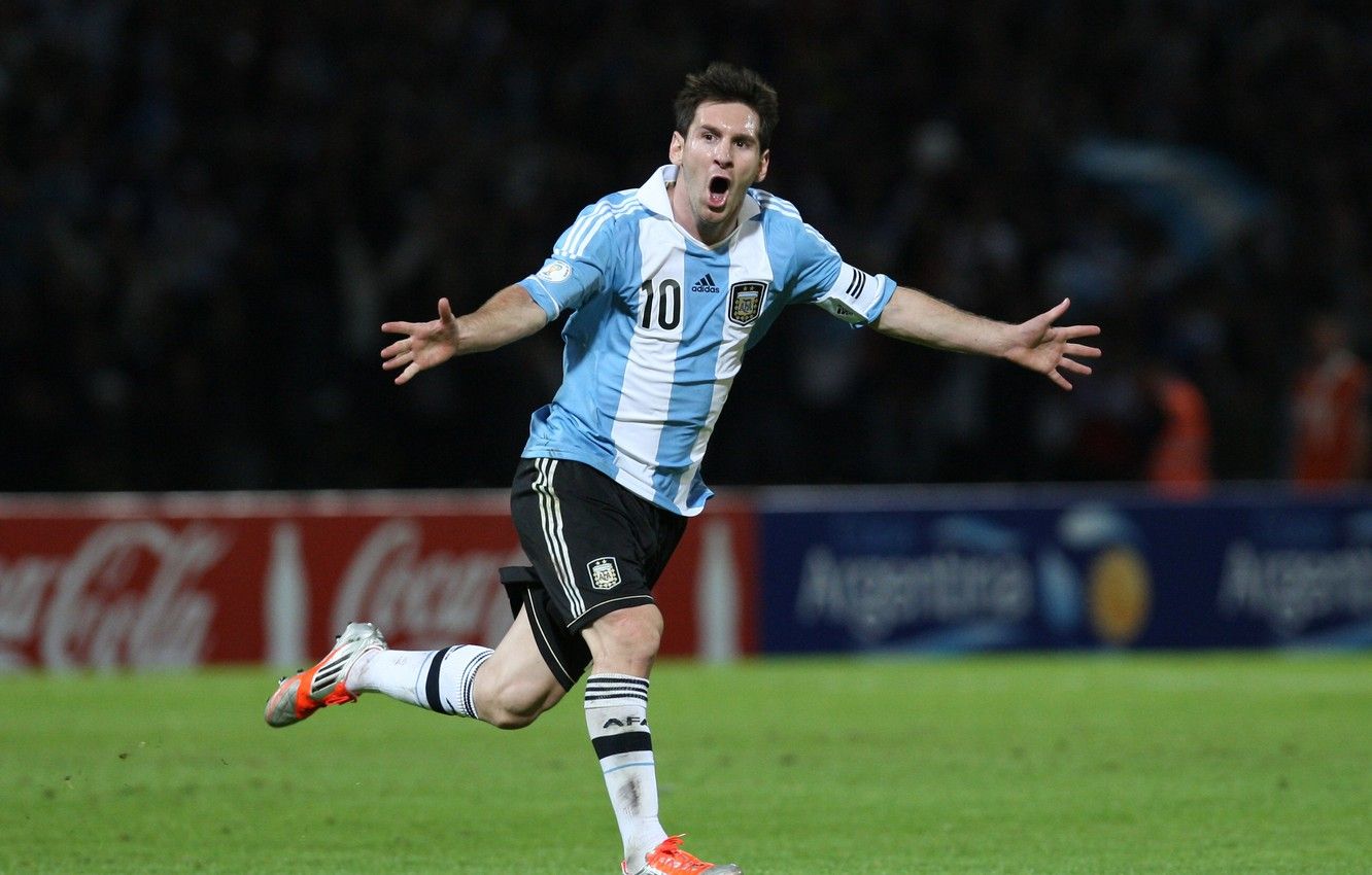 Wallpaper football, Argentina, goal, football, Lionel Messi, Leopard, team, Messi, Striker, LEO image for desktop, section спорт