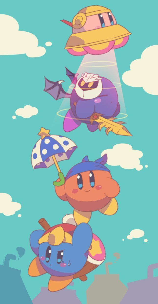The Classic Team: Kirby, Meta Knight, Waddle Dee, and King Dedede.as Kirbys!!. Kirby, Kirby memes, Kirby nintendo
