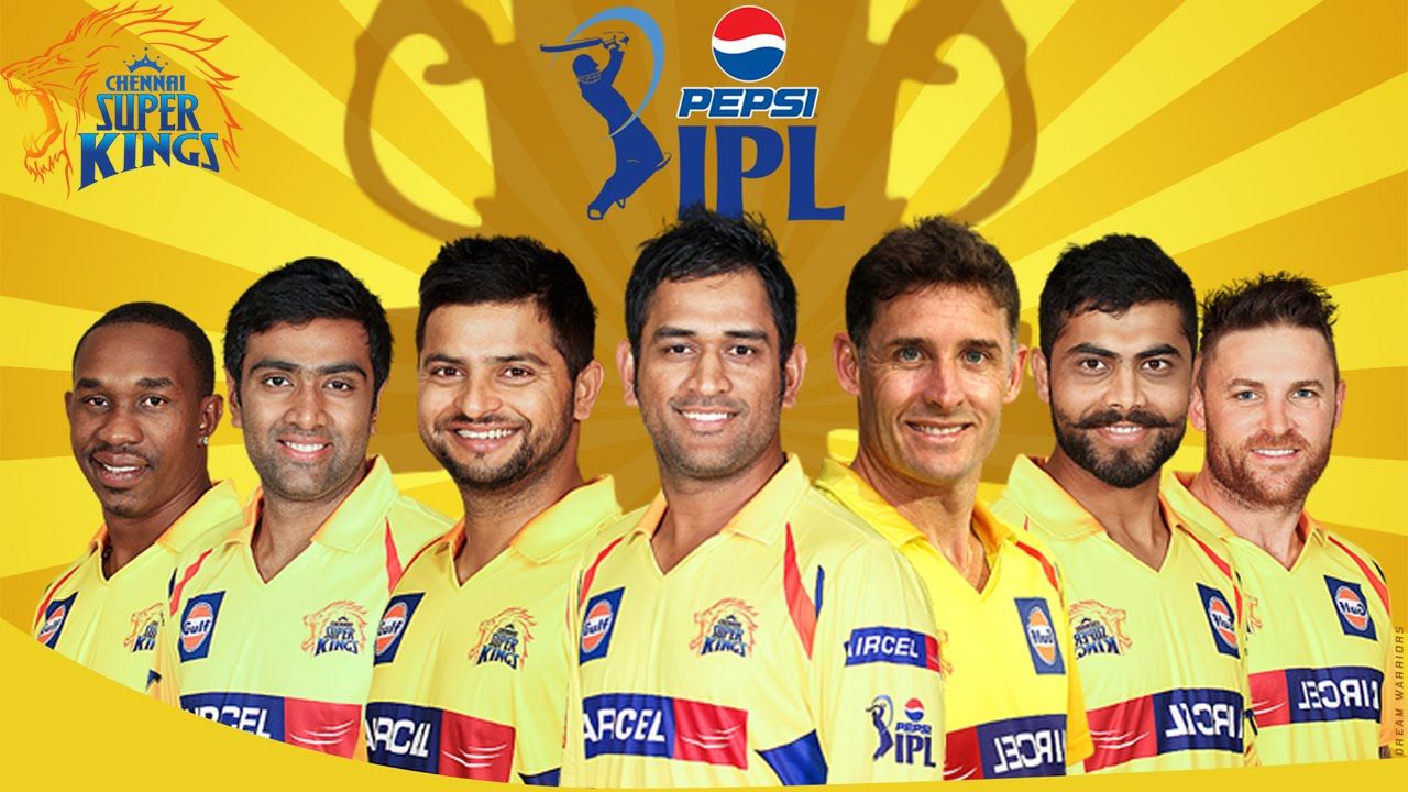 Ipl T20 Csk Chennai Super Kings Team Squad HD Wallpaper
