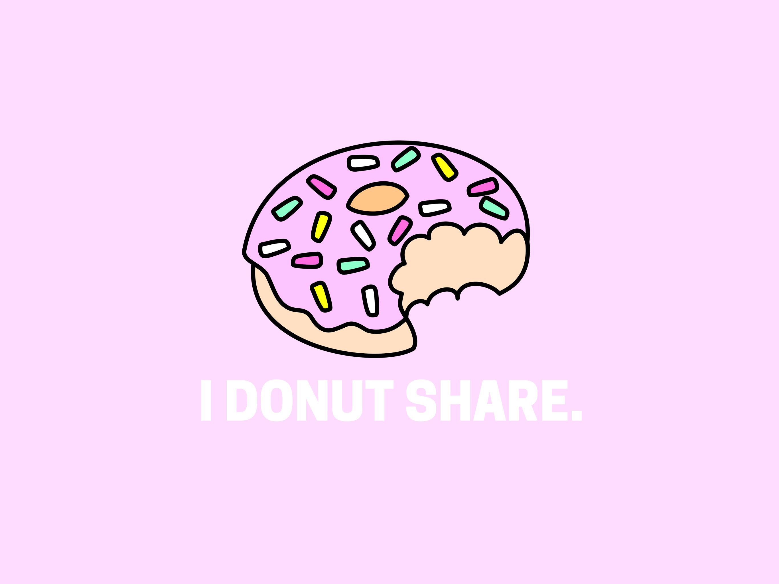 I Donut Share Free Desktop Wallpaper. The Paper Mama. Bloglovin'