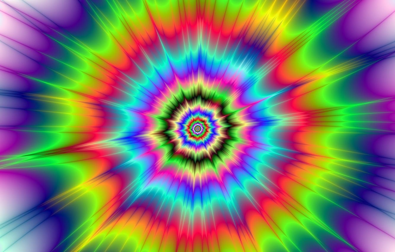 Wallpaper bright colors, hypnotic, circular, visual effect image for desktop, section абстракции