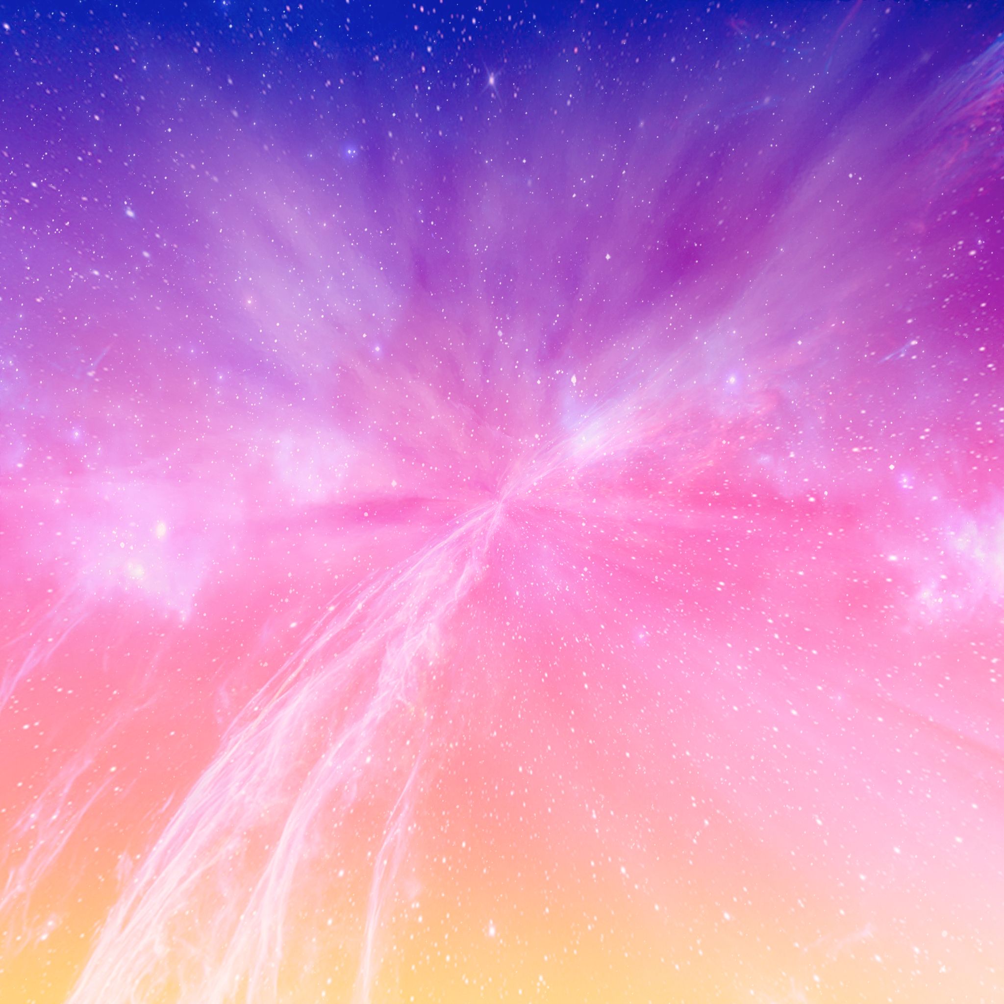 Wildly Colored Galactic HD Wallpaper at 2048×2048 Resolution