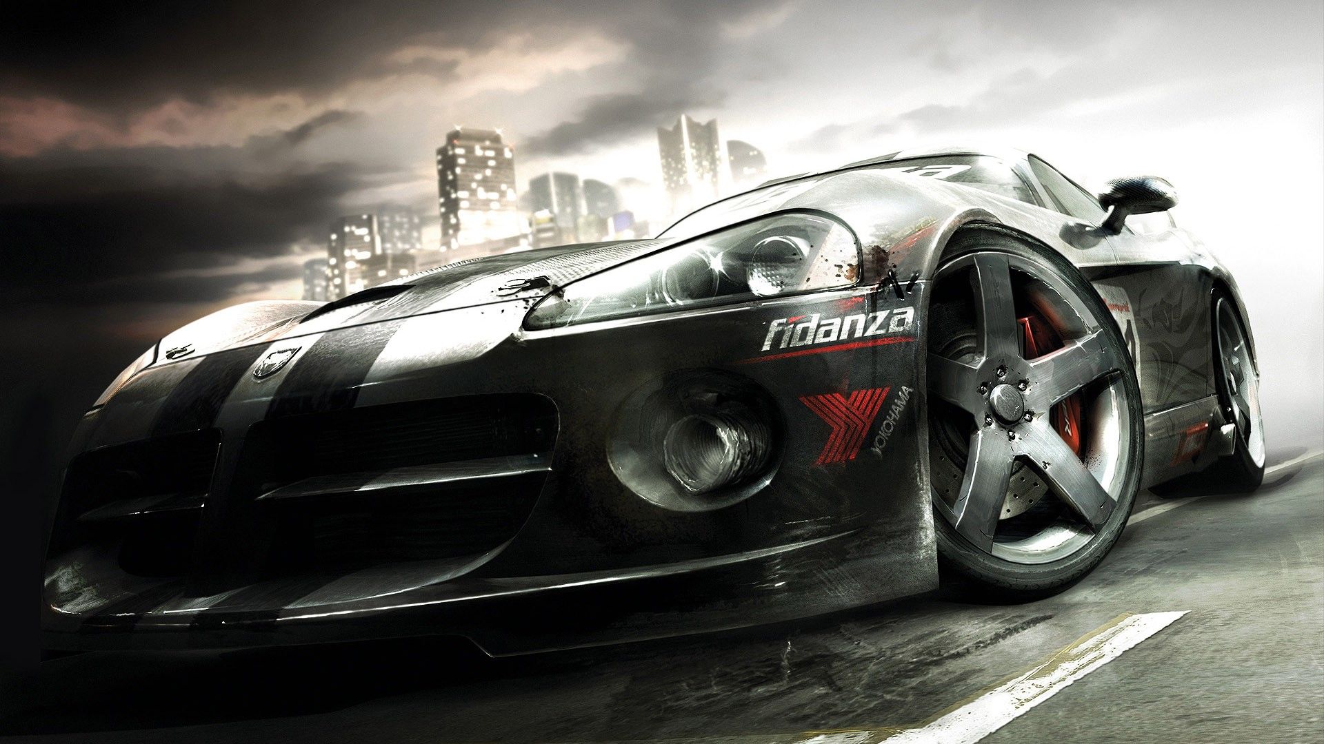 Art, cars, deadly, furiously, awesome, chase, wallpaper, digital, illustrations, car, game, graphics