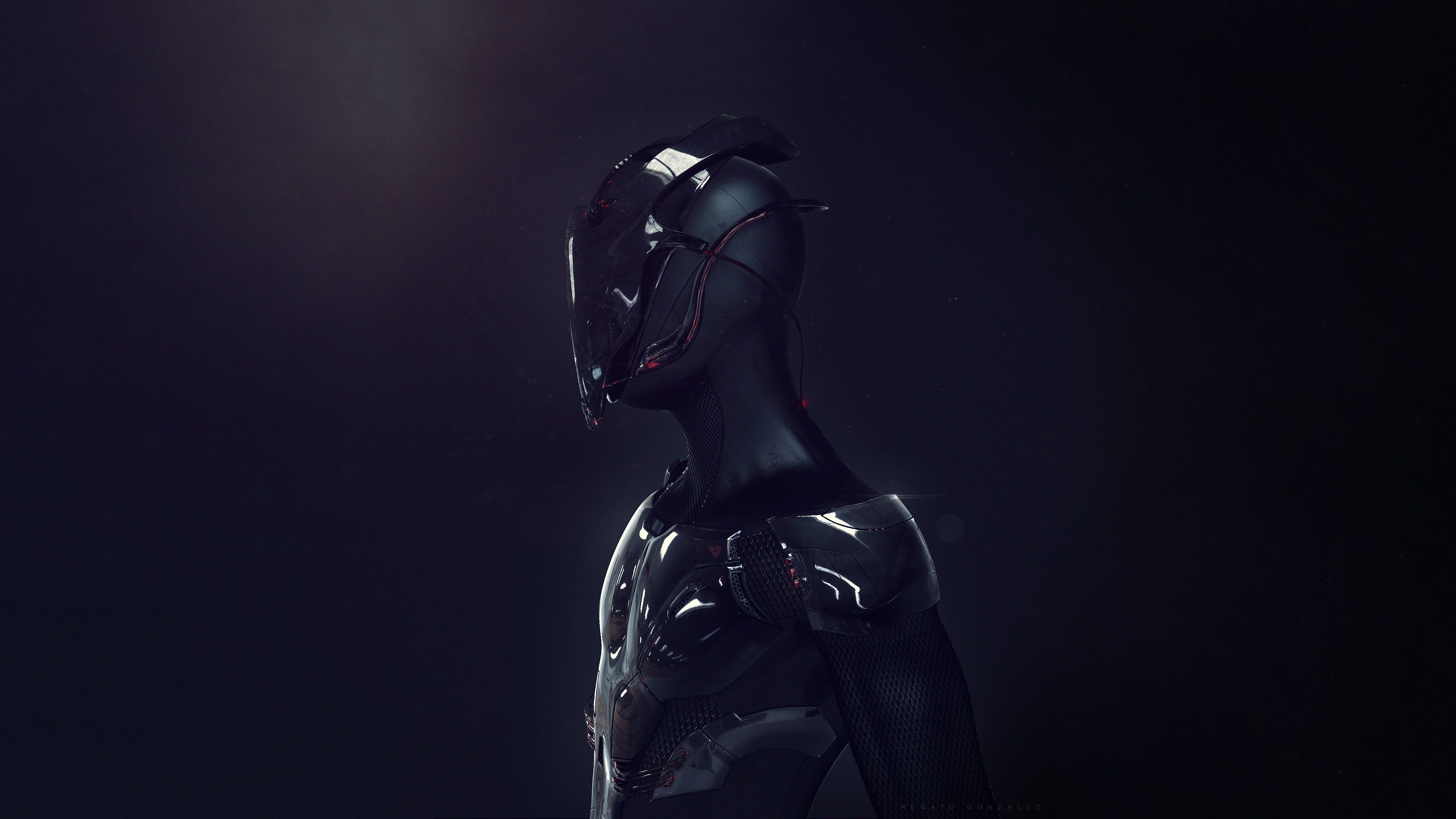 robocorp, 3D robot, artwork, concept, ninja costume, HD wallpaper