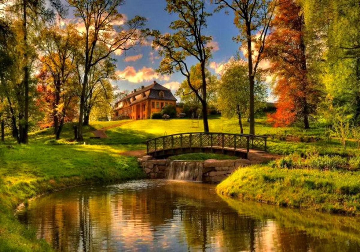 Country House In Autumn Wallpaper Forwallpapercom House In Fall HD Wallpaper